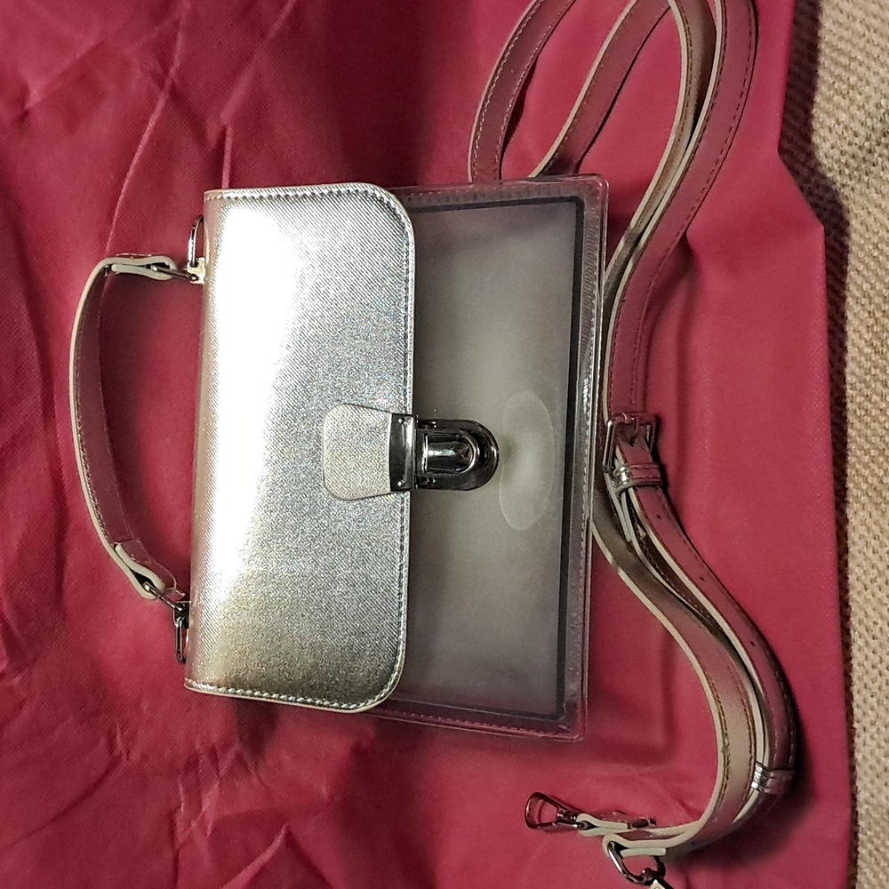 Silver Transparent Handbag NWOT